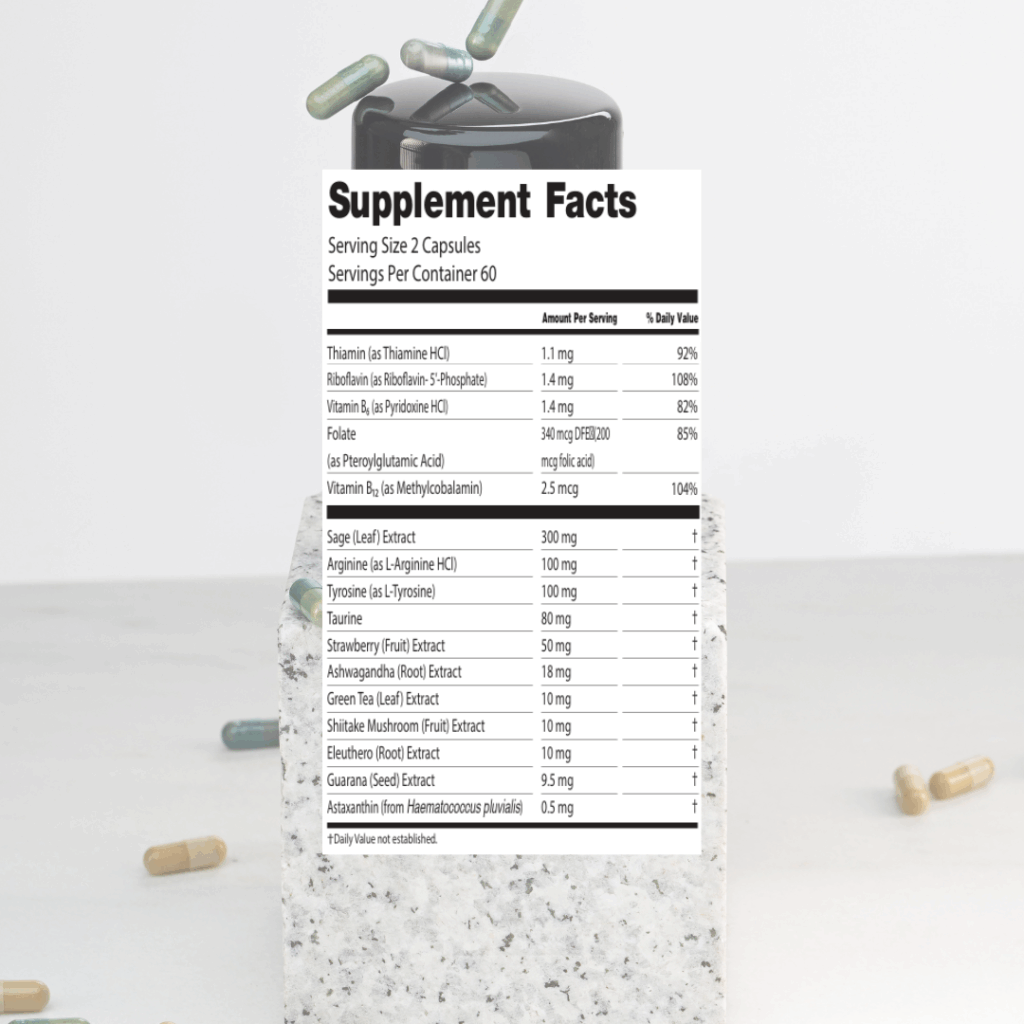 Energy - USA - Supplement facts